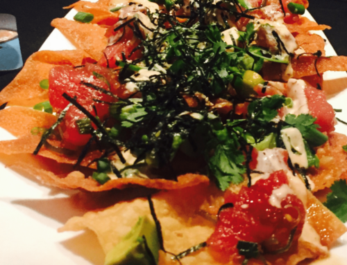 Considering Hamachi Poke and Tokyo Nachos at GoFish